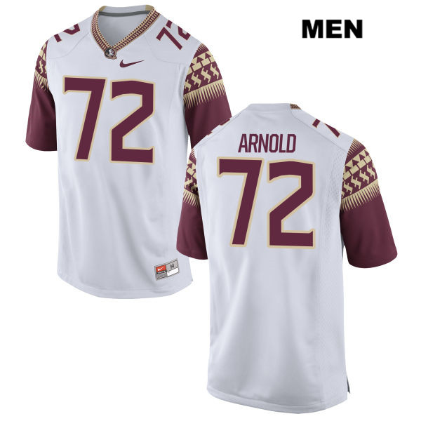 Men's NCAA Nike Florida State Seminoles #72 Mike Arnold College White Stitched Authentic Football Jersey QDQ0069KJ